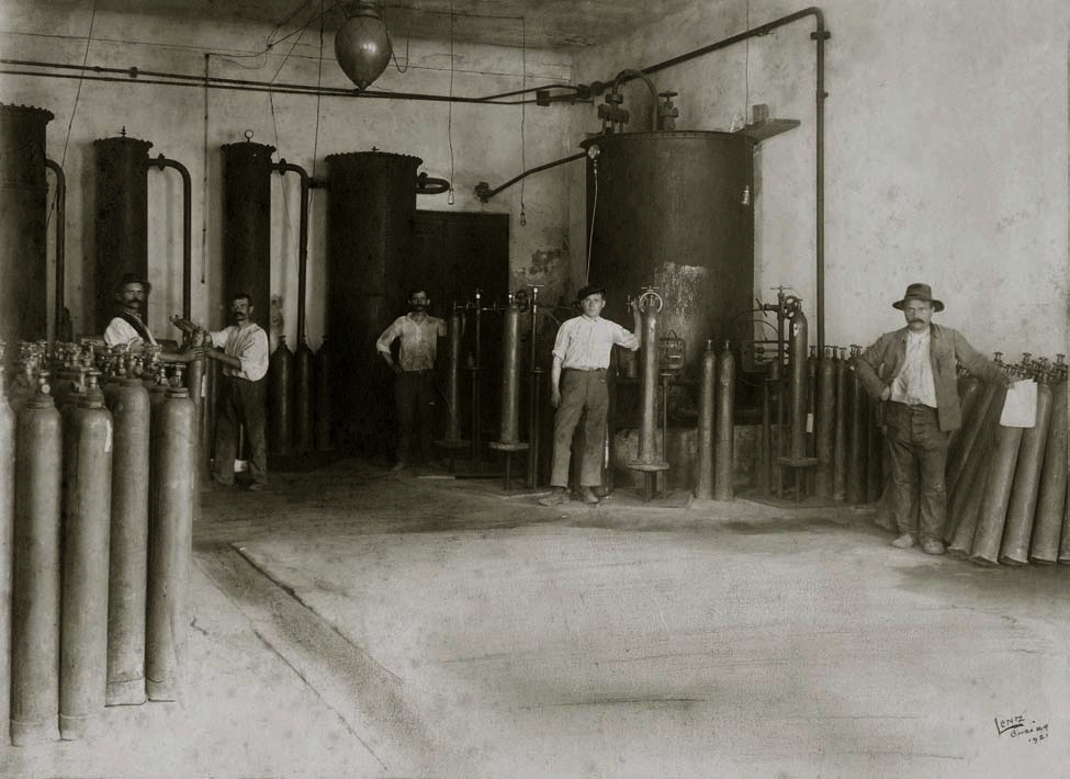 Die CO2 Abfüllanlage von Jakob Muschong um 1921